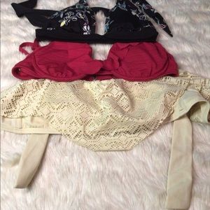 LOT OF 3 BIKINI TOPS all for $15.00